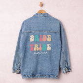 Bruid Tribe Funky Retro Bachelorette Party Denim Jacket (Hangar)