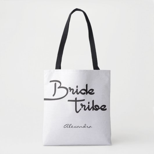 Bruid Tribe, Gepersonaliseerde naam, bruidsmeisje  Tote Bag (Voorkant)