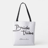 Bruid Tribe, Gepersonaliseerde naam, bruidsmeisje  Tote Bag (Achterkant)
