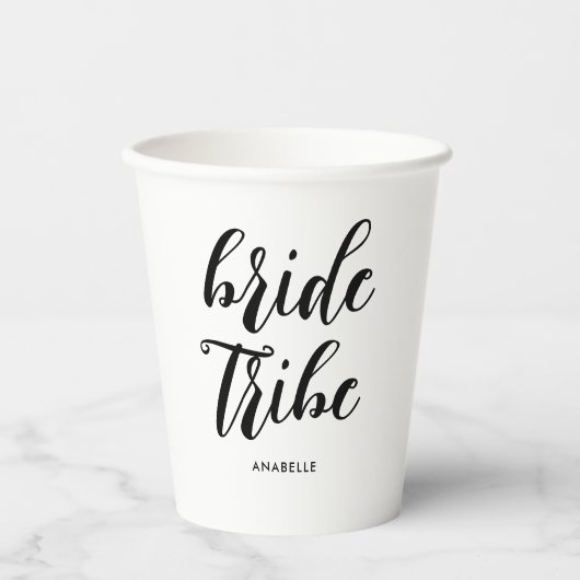 Bruid Tribe Modern Minimalistisch vrijgezellenfees Papieren Bekers (Voorkant)