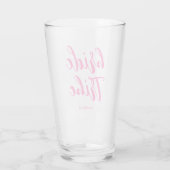 Bruid Tribe Modern Script Hot Roze Bruidsmeisje Glas (Achterkant)