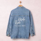 Bruid Tribe Modern Script Trouwen Denim Jacket (Hangar)