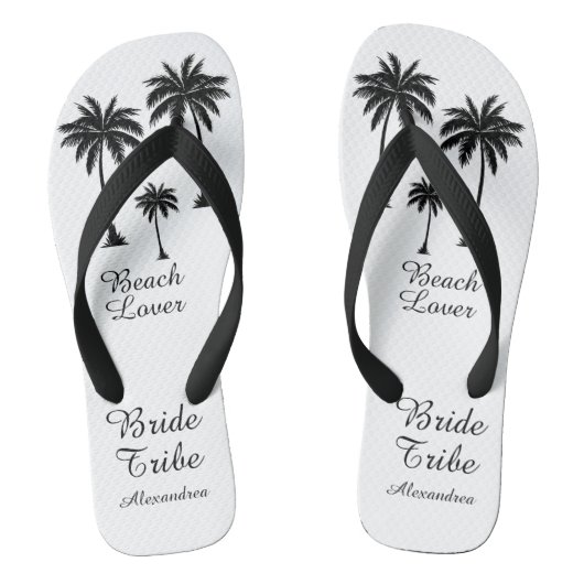 Bruid Tribe Palm Tree Beach Lover Teenslippers (Voetbed)