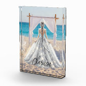 Bruid Trouwdag Strand Trouwen Fantasie Jurk Bruids Fotoblokken (Rechts)