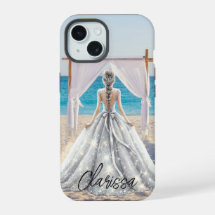Bruid Trouwdag Strand Trouwen Fantasie Jurk Bruids iPhone 15 Hoesje