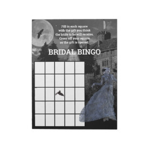Bruid van Frankenstein Bingo Bruiloft Halloween Notitieblok