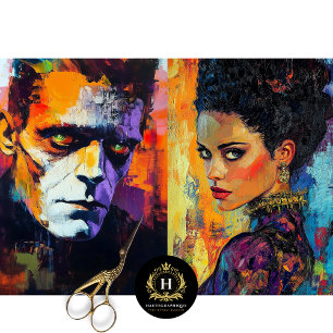 Bruid van Frankenstein Decoupage Tissuepapier