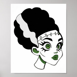 Bruid van Frankenstein monster Halloween kostuum 1 Poster
