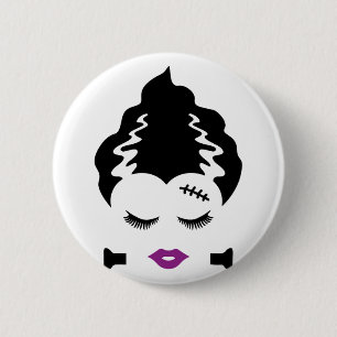 Bruid van Frankenstein Monster Halloween Kostuum 1 Ronde Button 5,7 Cm
