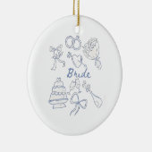 Bruid Verloving Trouwen Koppels Echtgenoot Echtgen Keramisch Ornament (Rechts)