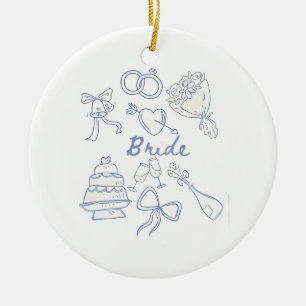 Bruid Verloving Trouwkoppels Echtgenote Vrouw Keramisch Ornament