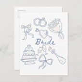 Bruid Verloving Trouwkoppels Echtgenote Vrouw Uitnodiging Briefkaart (Voorkant / Achterkant)