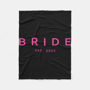 Bruid Verw. 2025 Roze Bruiloft Bachelorette Fleece Deken