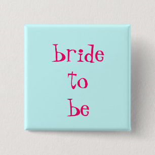 bruid vierkante button 5,1 cm