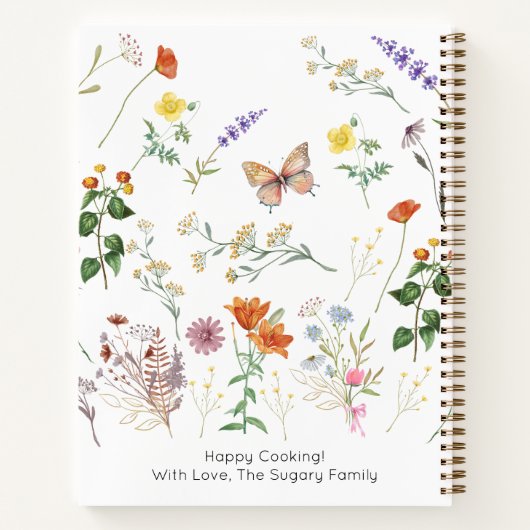 Bruid Wild Flowers naam Recept Notitieboek (Achterkant)