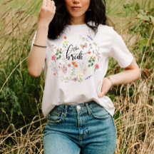 Bruid Wild Flowers  Vlinder T-shirt