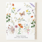 Bruid Wilde Bloemen Naam Bruiloft Planner (Achterkant)