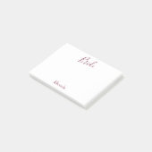 Bruid Wit en Bourgondiër Post-it® Notes (Schuin)