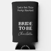 Bruid Wordt Echtgenote Bachelorette Feest Zwart En (Voorkant)