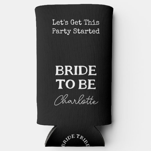 Bruid Wordt Echtgenote Bachelorette Feest Zwart En (Voorkant)