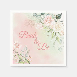 Bruid Wordt Florale Elegante Roze Chic Meisjesacht Servet