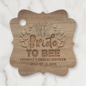 Bruid Wordt Vervolgens Rustieke Bruiloft Feest Bedankjes Labels (Voorkant)