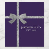 Bruid Zilveren Bruiloft Baby Verjaardag Feestelijk Wijn Etiket (Enkel label)