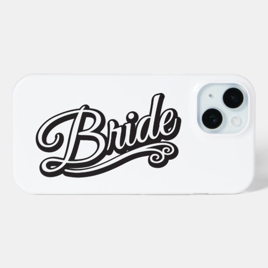 Bruid zwart en wit Case-Mate iPhone case (Achterkant (horizontaal))