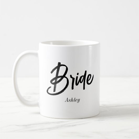 bruid zwart wit bruiloft Mok (Links)