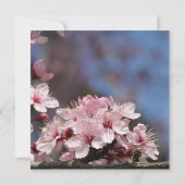 bruidale doucheuitnodiging, kersenbloesem kaart (Achterkant)