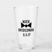 bruidbruin Gifts, bruidsmeisje Glass Glas (Voorkant)