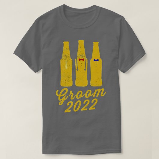 Bruidegom 2022 Funny Bruidsjonkers Afscheid Van He T-shirt (Design voorkant)