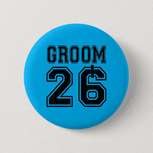 Bruidegom 2026 Verloving Feest Matching Honeymoon Ronde Button 5,7 Cm