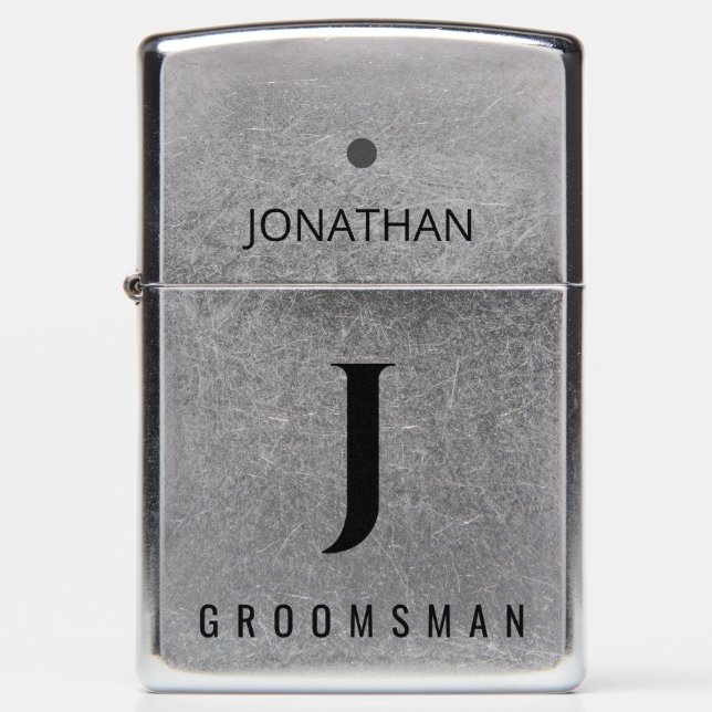 bruidegom | Best Man elegante monogrammed gunst (Voorkant)