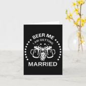 Bruidegom Bier Ik ga Trouwen Bachelor P Kaart (Gele Bloem)