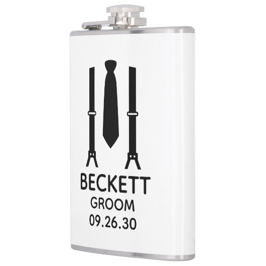 Bruidegom Black Tie Heupfles (Links)