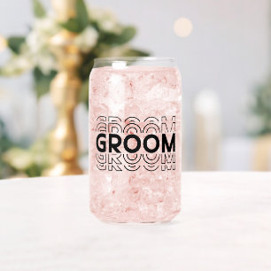 Bruidegom blikvorm glas