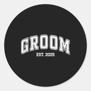 Bruidegom Bruid Geschat 2025 Retro Net Getrouwd Ko Ronde Sticker