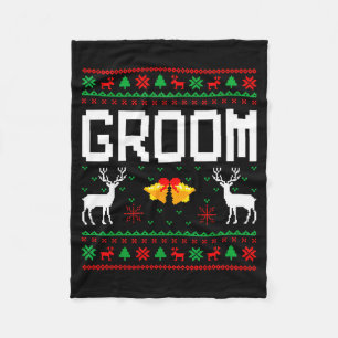 Bruidegom bruid getrouwd paar lelijke kerst trui  fleece deken