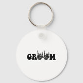 Bruidegom Bruid Skelet Gotische Halloween Trouw Ba Sleutelhanger (Voorkant)