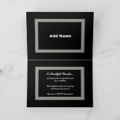 BRUIDEGOM Checkerboard Trouw HARTELIJK DANK Bedankkaart (Binnen)