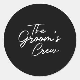 Bruidegom Crew Bachelor Party Bruidsjonkers Stag G Ronde Sticker