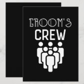 Bruidegom Crew Bruidsjonkers Afscheidsfeest Kaart (Voorkant / Achterkant)