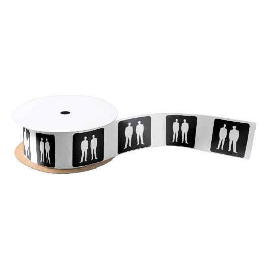 Bruidegom en bruidegom Silhouette Gay Wedding Lint (Spoel)