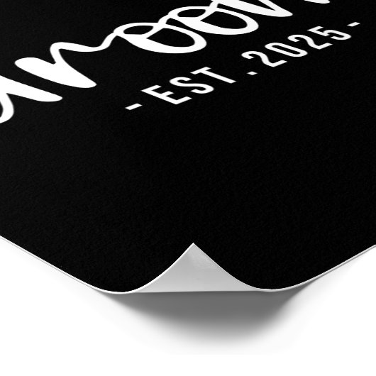 Bruidegom Est 2025 Getrouwd Trouwen Bruidsfeest Jo Poster (Hoek)