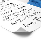 Bruidegom Foto Hemel Herdenking Bruiloft Poster (Hoek)