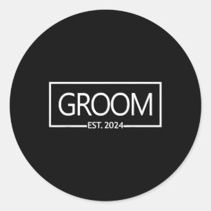 Bruidegom Geschat 2024 Toekomstige Echtgenoot Bach Ronde Sticker
