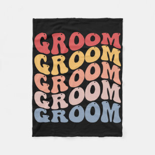Bruidegom Groovy vrijgezellenfeest  Fleece Deken