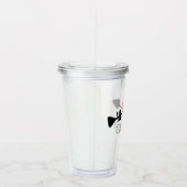 bruidegom hart en pijl bruiloft acryl drinkbeker (Rechts)