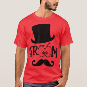 Bruidegom Hoed Schattig Verloving Trouwen Verloofd T-shirt